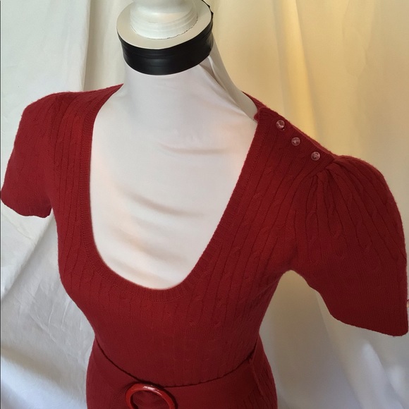 Red Betsey Johnson Cable Knit Dress - Picture 5 of 7